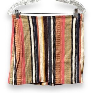 H&M Divided Striped Kilim Mini Skirt Colorful Women’s Size 6 Boho Summer Spring
